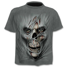 Load image into Gallery viewer, New Mens Skull T shirts Brand punk  style finger skull 3Dt- shirts Men Tops Hip hop 3d print skull punisher T-shirt dropshipping
