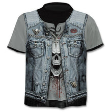 Load image into Gallery viewer, New Mens Skull T shirts Brand punk  style finger skull 3Dt- shirts Men Tops Hip hop 3d print skull punisher T-shirt dropshipping