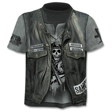 Load image into Gallery viewer, New Mens Skull T shirts Brand punk  style finger skull 3Dt- shirts Men Tops Hip hop 3d print skull punisher T-shirt dropshipping