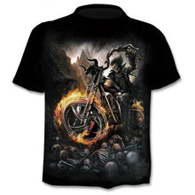 Load image into Gallery viewer, New Mens Skull T shirts Brand punk  style finger skull 3Dt- shirts Men Tops Hip hop 3d print skull punisher T-shirt dropshipping