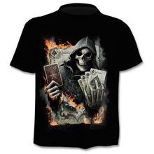 Load image into Gallery viewer, New Mens Skull T shirts Brand punk  style finger skull 3Dt- shirts Men Tops Hip hop 3d print skull punisher T-shirt dropshipping
