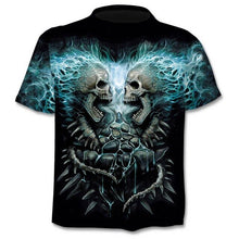 Load image into Gallery viewer, New Mens Skull T shirts Brand punk  style finger skull 3Dt- shirts Men Tops Hip hop 3d print skull punisher T-shirt dropshipping