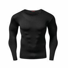 Load image into Gallery viewer, Men Compression T Shirts Elastic Keep Fit Fitness Long Sleeves Solid Base Layer Skin Tight Weight Lifting Shirts Homme