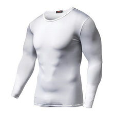 Load image into Gallery viewer, Men Compression T Shirts Elastic Keep Fit Fitness Long Sleeves Solid Base Layer Skin Tight Weight Lifting Shirts Homme